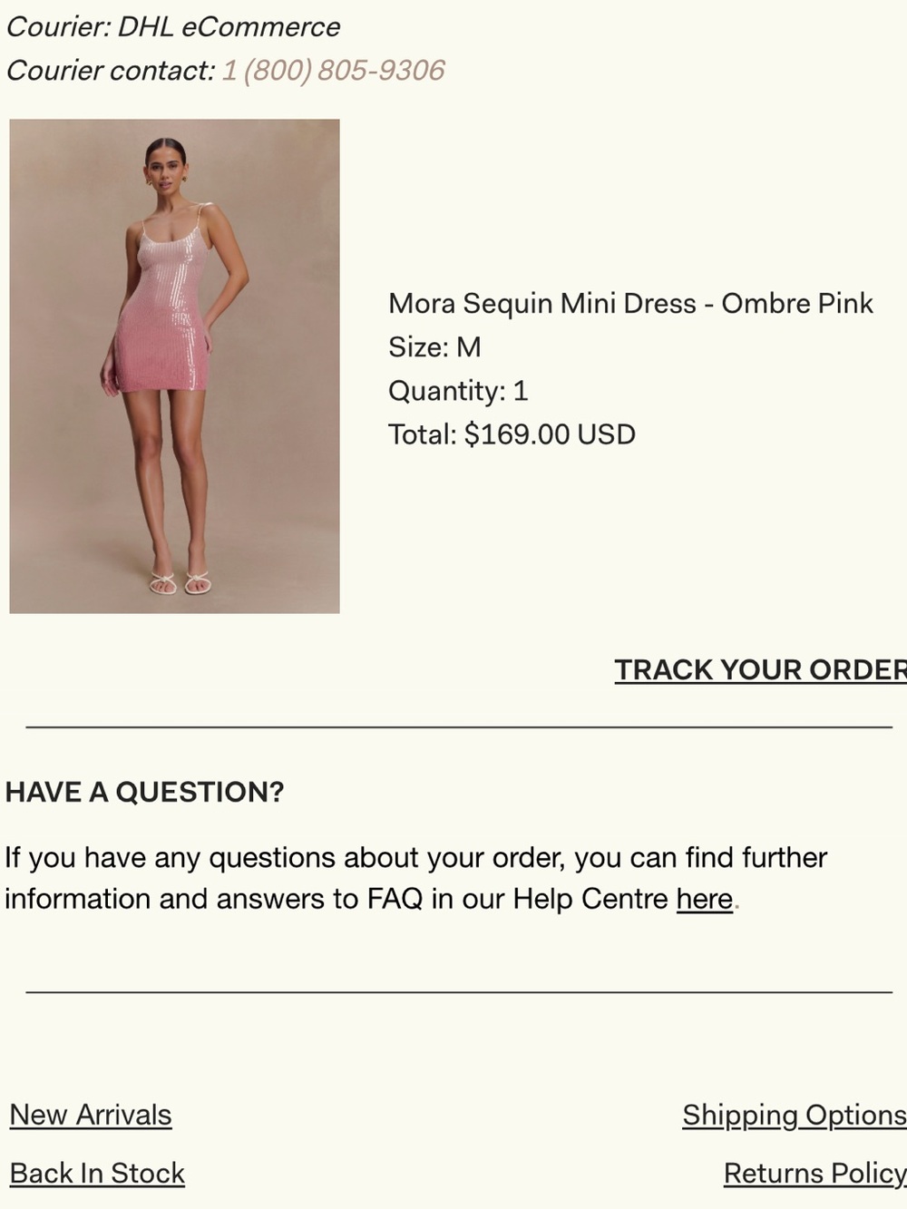 Meshki Pink Ombre Sequin Mini Dress